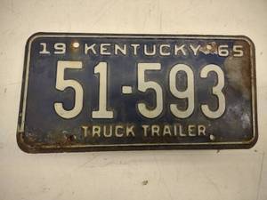 lot 42 image: 1965 KY License Plate...