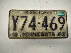 lot 46 image: 1966 MN License Plate...