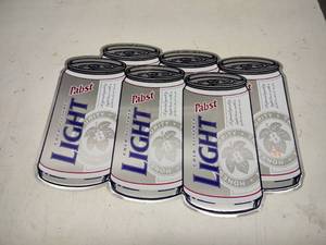 lot 8 image: Pabst Aluminum Sign, 22.5x17...