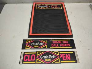 lot 16 image: Grain Belt Letter Sigh & (2) Grain ...