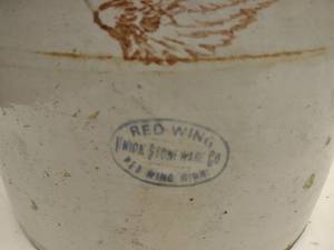 lot 107 image: Red Wing 6 Gallon Crock...