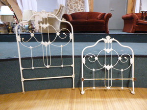 Vintage Cast Iron Head and Foot Boards