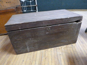 Vintage Wood Carpenters Trunk