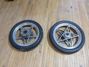 2 Motor Cycle Tires on Rims