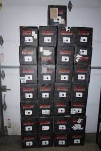 lot 151 image: 29 Daytona Motorcycle Helmets - Assorted Sizes - Dull Black