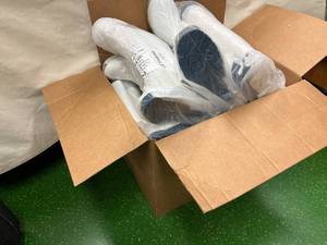 lot 107 image: Treds Polyurethane Steel Toe Work Boots - White