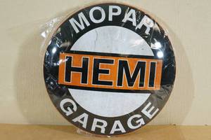 lot 57 image: Domed Metal Mopar Hemi Sign