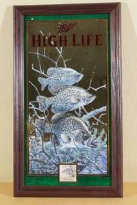 lot 61 image: Miller High Life Framed Mirror - Crappie, 1999