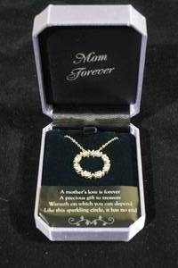 lot 14 image: Silver Tone Mom Forever Necklace