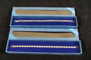 lot 16 image: 2 Silver Tone Tennis Bracelets