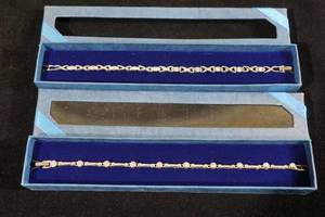 lot 17 image: 2 Silver Tone Tennis Bracelets