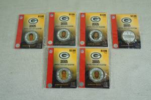lot 129 image: Green Bay Packers Medallions - Rodgers, Harris, Driver, Longwell