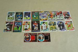 lot 119 image: Football Cards - Lawrence Sweater, Fields, Bateman, Wilson