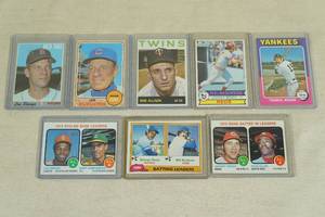 lot 83 image: Baseball Cards - Bench, Munson, Brett, Brock