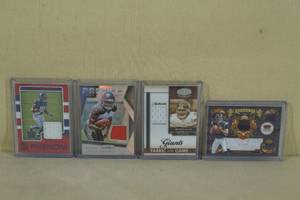 lot 64 image: Football Jersey Cards - Godwin, Bradford, Jacobs, Engram