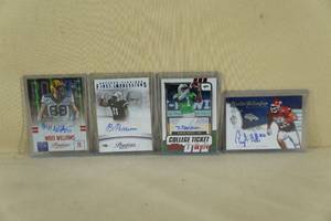 lot 65 image: Football Rookie Auto Cards - Maxx Williams, Perriman, Hillis