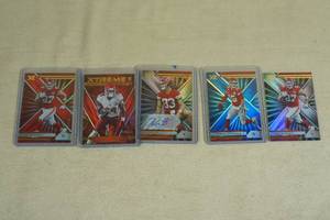 lot 75 image: KC Chiefs Cards - Mahomes, Kelce, Powell, Gray