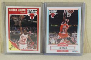lot 57 image: Michael Jordan Fleer Cards - 1989-90 #21, 90-91 #26