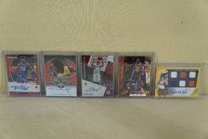 lot 62 image: Basketball Autograph Cards - McDaniels, Bosh, Prince