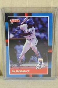 lot 37 image: 1988 Donruss Bo Jackson #220 Signed Baseball Card