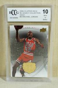 lot 45 image: 2009-10 Upper Deck Michael Jordan Legacy Collection #23 Card - BCCG 10