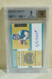 lot 36 image: 2011 Playoff Contenders Blaine Gabbert #212A Auto Rookie Card - BGS 9