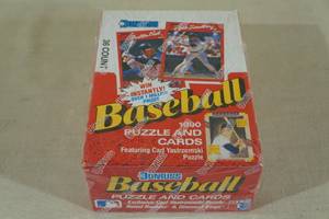 lot 15 image: Box of 1990 Donruss Baseball Card Packs