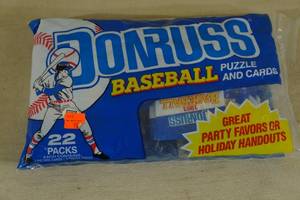 lot 16 image: Bag of 1991 Donruss Baseball Card Packs
