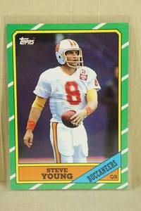 lot 27 image: 1986 Topps Steve Young #374 Rookie Card