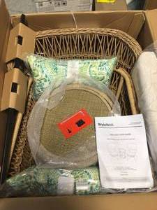 Coco Breeze 3-Piece Brown Wicker Outdoor Seating Set with Beige Cushions by StyleWell Customer Returns See Pictures