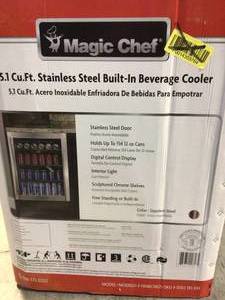 5.1 Cu. Ft. Stainless Built-In Beverage Cooler by Magic Chef Customer Returns See Pictures