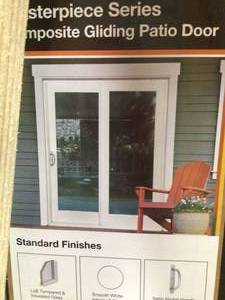 MasterPiece 72 in. x 80 in. Smooth White Left-Hand Composite Sliding Patio Door