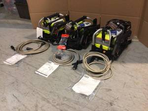 Lot of 3 1900 PSI 1.2 GPM Cold Water Wheeled Electric Pressure Washer by RYOBI Customer Returns See Pictures