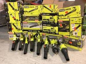 Lot of Assorted  Ryobi Power Leaf Blowers Customer Returns See Pictures