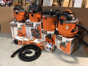 Lot of Assorted Ridgid Shop Vacs and Accessories SEE PICTURES 