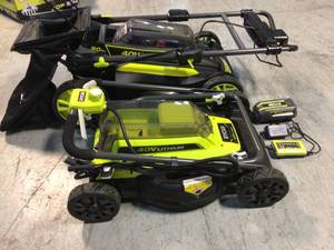 Lot of 2 Assorted Ryobi Lawn Mowers Customer Returns See Pictures
