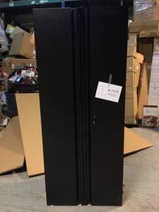 3-Piece Regular Duty Welded Steel Garage Storage System in Black (54 in. W x 75 in. H x 19 in. D) by Husky Damaged on top Corner and Dented on Side Customer Returns See Pictures