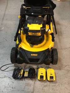 lot 2 image: 21.5 in. 20-Volt MAX Lithium-Ion Cordless Battery Walk Behind Push Mower by DEWALT Customer Returns See Pictures