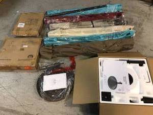 lot 4 image: Lot of Patio umbrellas and stands Customer Returns See Pictures