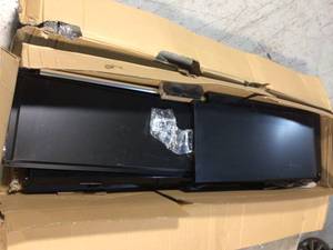 lot 6 image: Ready-to-Assemble 24-Gauge Steel Freestanding Garage Cabinet in Black (36 in. W x 72 in. H x 18 in. D) by Husky Customer Returns See Pictures