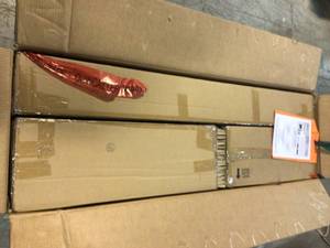 lot 17 image: Caufield 54 in. Media Console Infrared Electric Fireplace in Honey Ash by Home Decorators Collection Customer Returns See Pictures