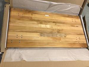 lot 29 image: 48 in. W x 24 in. D x 65.5 in. H UltraGraphite Workbench with Pegboard and LED Light by Seville Classics Customer Returns See Pictures