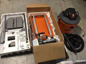 lot 41 image: Lot of Assorted and Mixed Ridgid Power Tools Customer Returns See Pictures