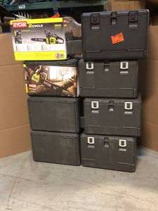 lot 42 image: Lot of Assorted Ryobi Chainsaws Customer Returns See Pictures