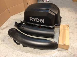 lot 43 image: Bagger for RYOBI Zero Turn Riding Mower by RYOBI Customer Returns See Pictures