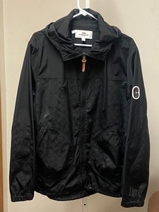 Coach Designer Full-Zip Hooded Windbreaker  Raincoat