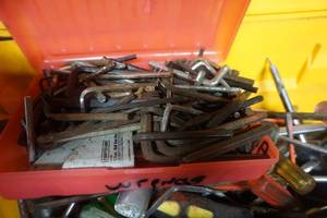 lot 45 image: Plastic Storage Case With Large Lot of Assorted Allen Wrenches