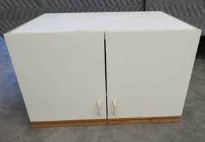 lot 43 image: WHITE  OFF WHITE CABINET