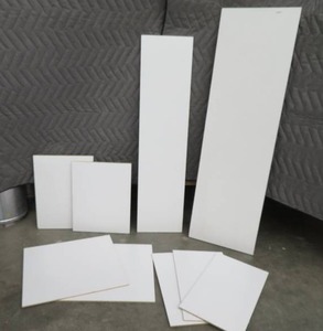lot 46 image: 9 PIECES OF WHITE SHELVING BOARDS