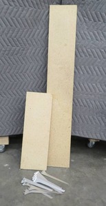 lot 49 image: 12 BRACKETS  2 PIECES OF SHELVING